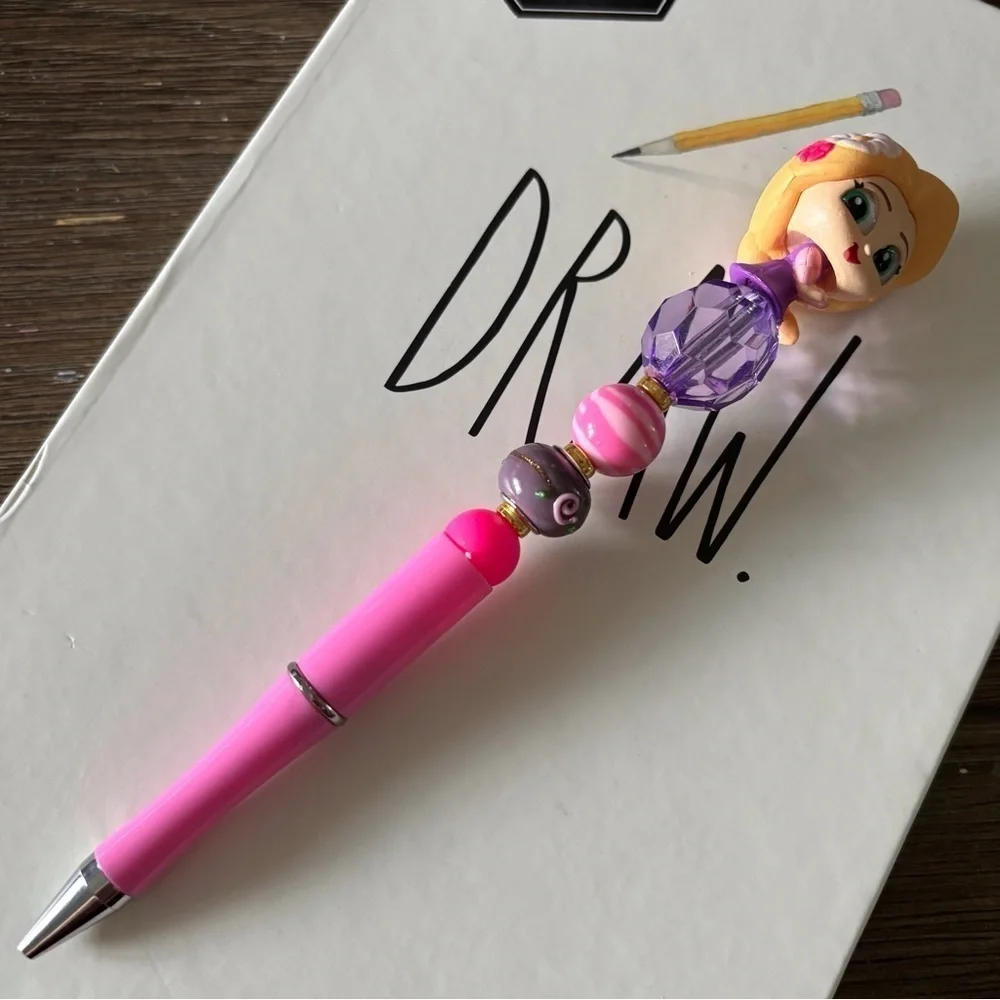 Disney Doorables: Tangled: Repunzel handmade beaded pen
